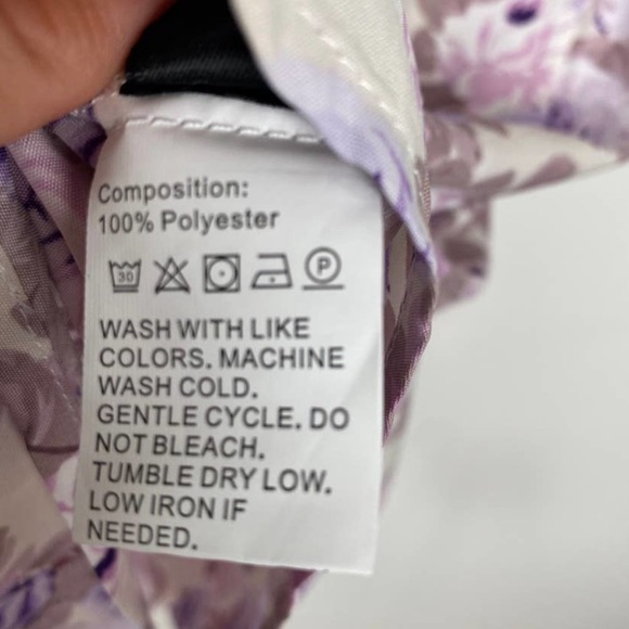 SHEIN VCAY Floral Print Twist Sweetheart Neck Puff Sleeve Bodycon Dress - Picture 6 of 9